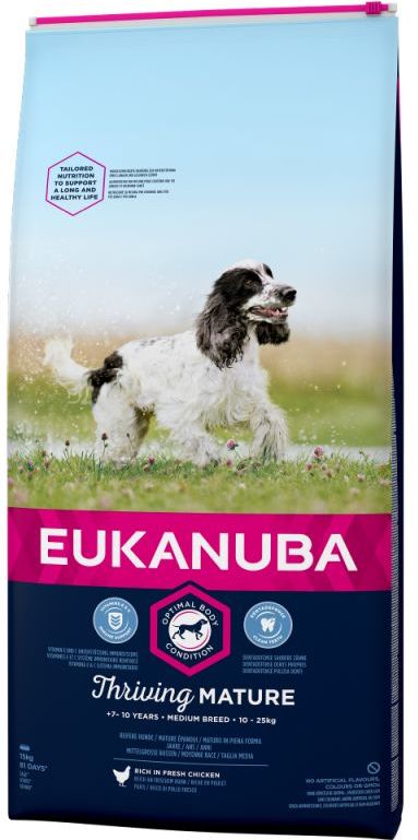 Eukanuba Mature & Senior Medium | Hrană super premium pentru câini senior | Talie medie - zoom