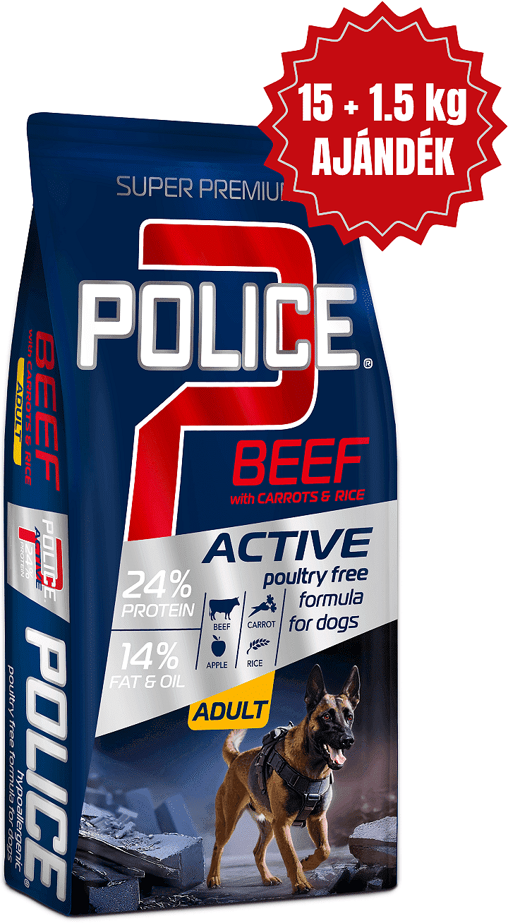 Police Adult Hypoallergenic Beef with Carrots & Rice