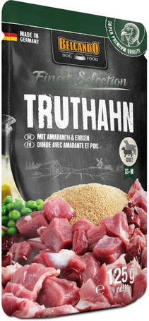 Belcando alutasak pulykahússal, amaránttal és borsóval Belcando alutasak pulykahússal, amaránttal és borsóval