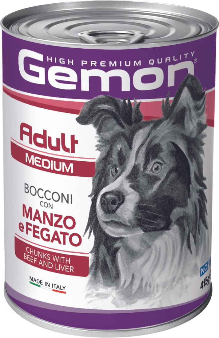 Gemon Dog Adult Medium Chunks with Beef and Liver