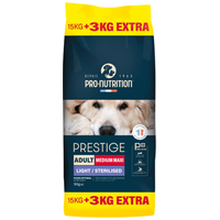 Pro-Nutrition Prestige Adult Medium & Maxi Light / Sterilised Pork - Táp ivartalanított vagy hízásra hajlamos kutyák részére Franciaországból