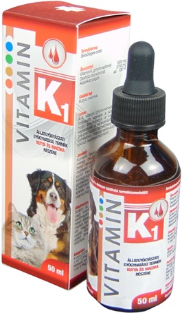 K1 vitamin oldat kutyáknak és macskáknak