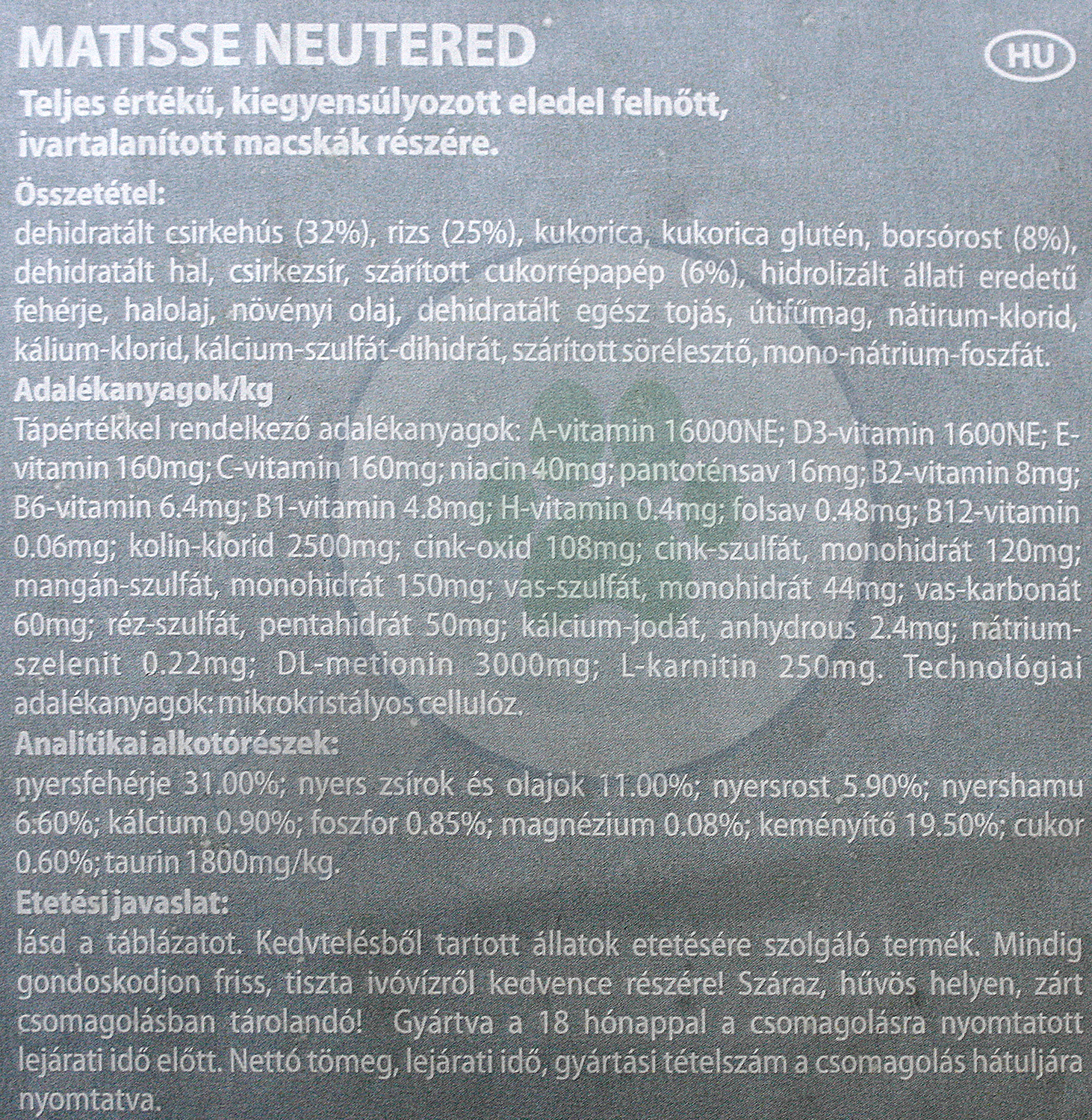 Matisse Neutered | Pentru pisici sterilizate/castrate - zoom