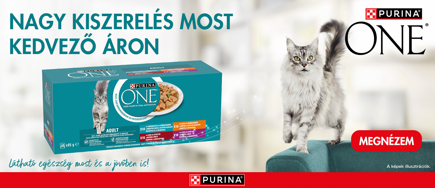 Purina One alutasakos macskaeledel szószban - Banner