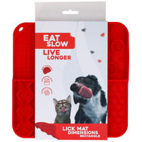 Eat Slow Live Longer Lick Mat Dimensions Rectangle