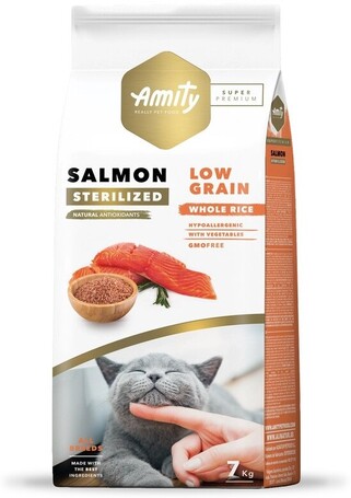 Amity Cat Adult Sterilized Salmon hipoallergén macskatáp