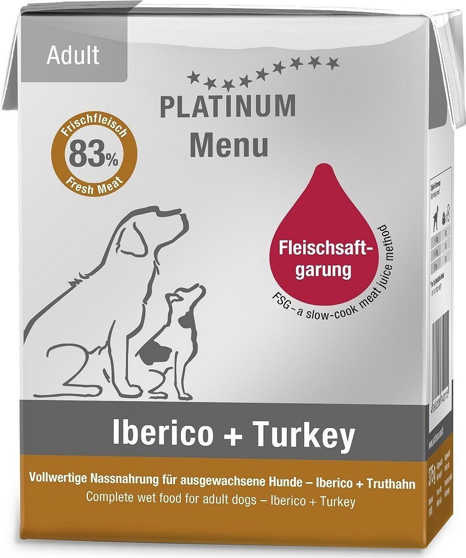 Platinum Menu Iberico + Turkey hrană umedă pentru câini - zoom