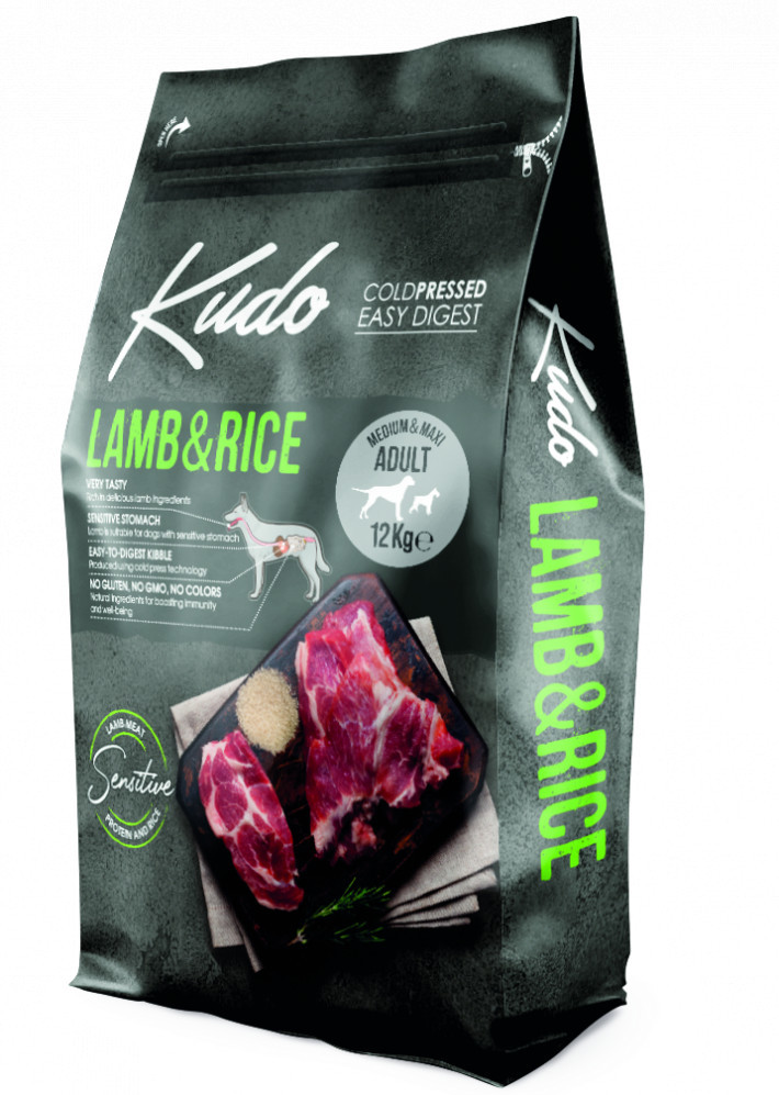 Kudo Adult Medium & Maxi Lamb & Rice - Hrană câini talie medie și mare