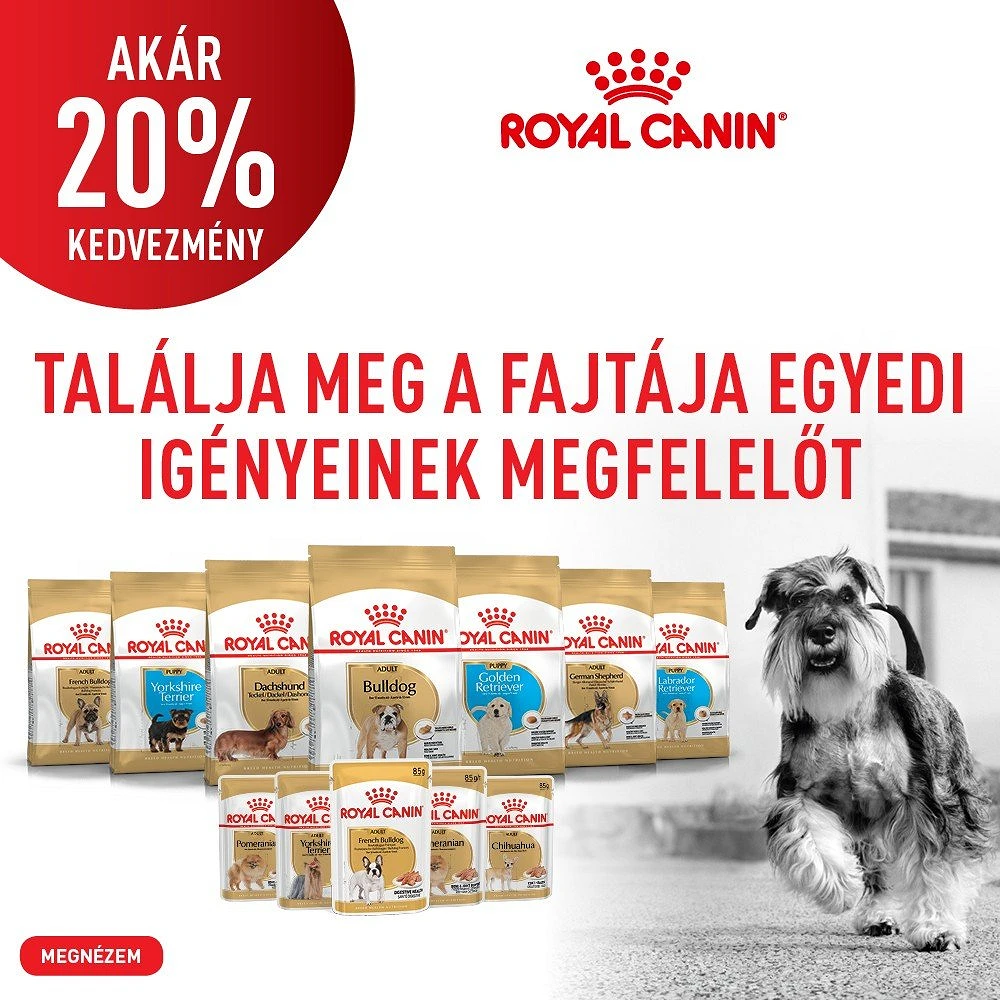 Royal Canin fajtatáp promó 15%
