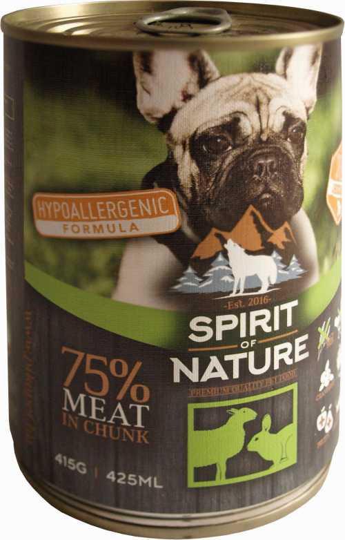 Conservă Spirit of Nature Dog cu miel şi iepure | Hrană umedă hipoalergenică - zoom