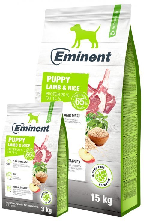 Eminent Puppy Lamb & Rice | Hrană pentru pui de câine