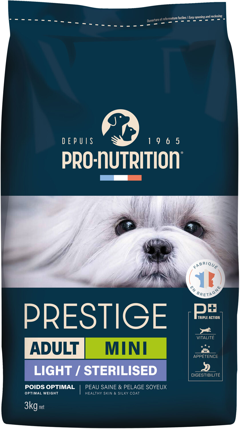 Pro-Nutrition Prestige Adult Mini Light / Sterilised Pork | Hrană uscată | Pentru câini mici sterilizați