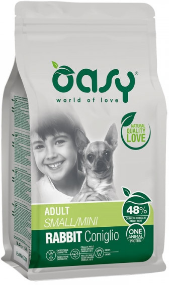 Oasy Dog One Animal Protein Adult Small/Mini Rabbit