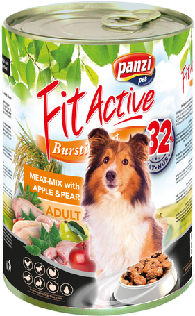 FitActive Dog Meat-Mix with Apple & Pear konzerv