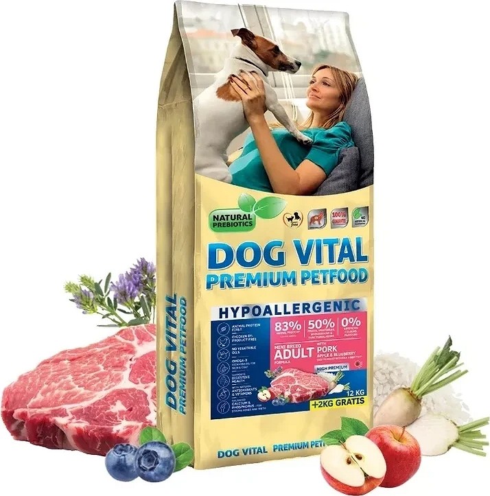 Dog Vital hipoalergenic adult mini cu porc