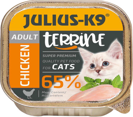 Julius-K9 Cat Terrine Adult Chicken - Hrană umedă pentru pisici