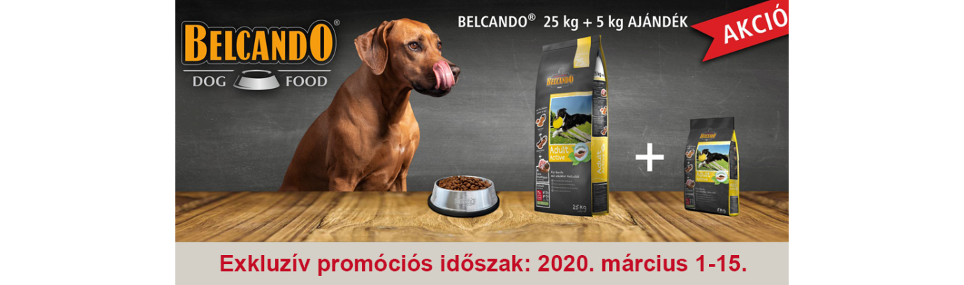 Márciusban 5 kg Belcando kutyatápot adunk ajándékba