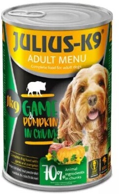 Julius-K9 Game & Pumpkin Conservă pentru câini