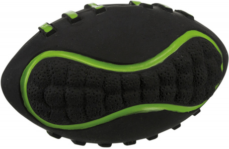 Trixie latex rögbilabda filc töltéssel zöld-fekete színben kutyáknak