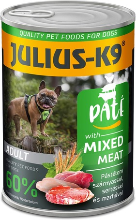 Julius-K9 Paté Mixed Meat húsban gazdag pástétomos konzerv | 60% -os hústartalom