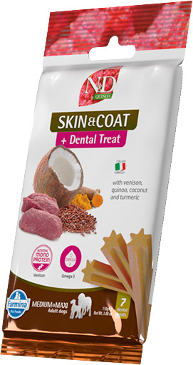 N&D Quinoa Skin & Coat Venison + Dental Treat