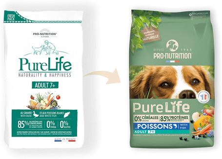 Pro-Nutrition Pure Life Adult 7+ táp idős, idősödő kutyáknak