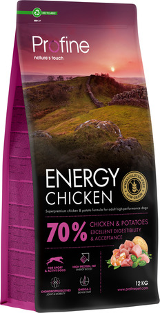 Profine Energy Chicken & Potatoes | Táp teljesítőképességű kutyáknak csirkével és burgonyával