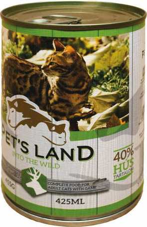 Pet's Land Cat konzerv vadhússal és répával