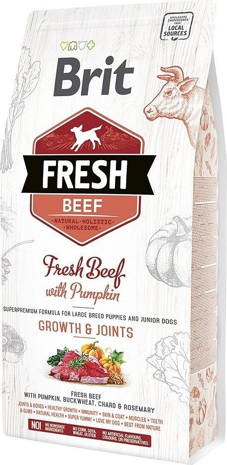 Brit Fresh Beef with Pumpkin Puppy Large Bones & Joints - zoom