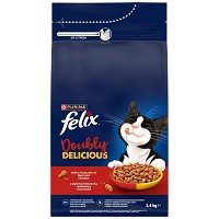 Felix Doubly Delicious hrană uscată cu vită