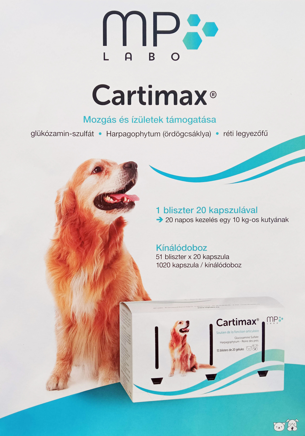 MP Labo Cartimax capsule pentru protecția cartilajelor și articulațiilor la câini și pisici - zoom