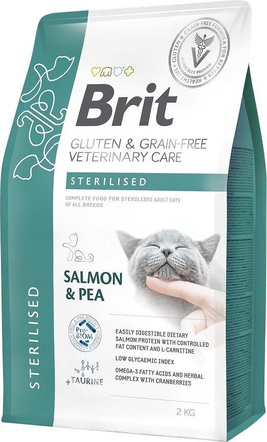 Brit GF Veterinary Diets CAT Sterilised somon - zoom