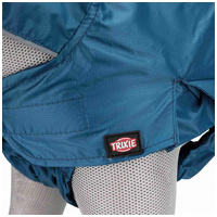 Trixie Rouen kék esőkabát magas gallérral, fényvisszaverő csíkokkal #6