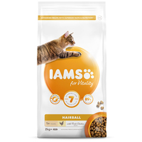 Iams Cat Adult Hairball Chicken | Szőrlabdaképződés ellen | Macskaeledel