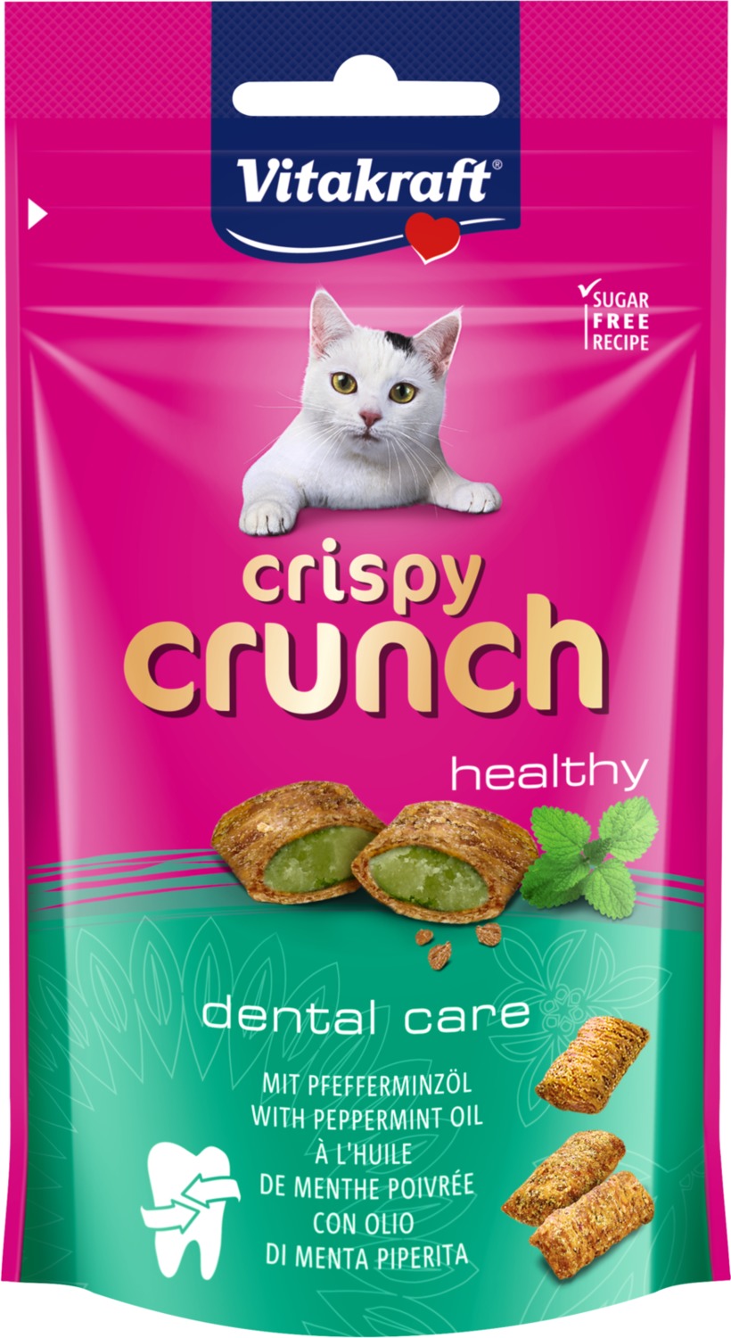 Vitakraft Crispy Crunch Dental Care întăritor cu mentă pentru dinți, pentru pisici