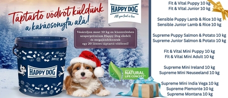 Táptartó vödröt küldünk a karácsonyfa alá