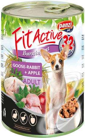 FitActive Dog Adult libás, nyulas és almás konzerv