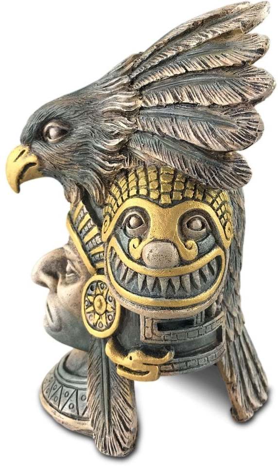 Exo Terra Aztec Knight Warrior - Ascunzătoare naturală realistă de terariu - 15,5 x 22 cm
