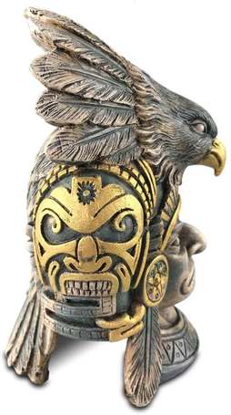 Exo Terra Aztec Knight Warrior - Valósághű természetes búvóhely terráriumba - 15,5 x 22 cm