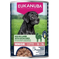 Eukanuba hrană umedă senior cu miel și cartofi
