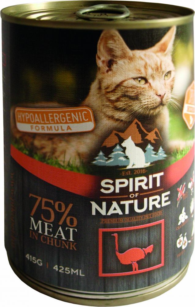 Conservă Spirit of Nature Cat cu carne de struț - zoom