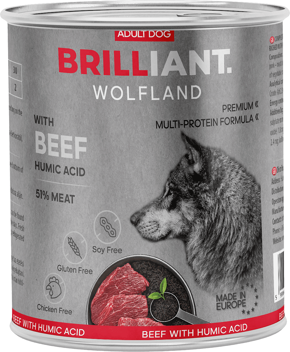 Brilliant Wolfland prémium kutyakonzerv marhával