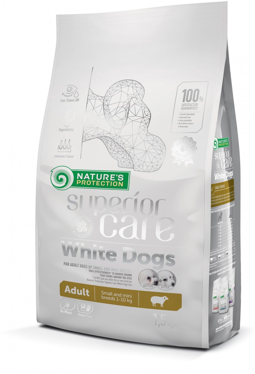 Nature's Protection Superior Care White Dogs Grain Free Adult Small & Mini Breeds Lamb