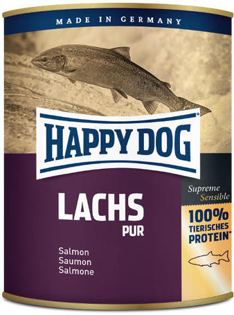 Happy Dog Pur Norway - Szín lazachúsos konzerv | Egyetlen fehérjeforrás