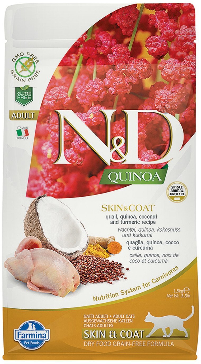 N&D Cat Grain Free Quinoa Skin & Coat Quail - zoom