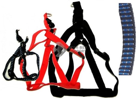 Happet fekete-kék kockás hám