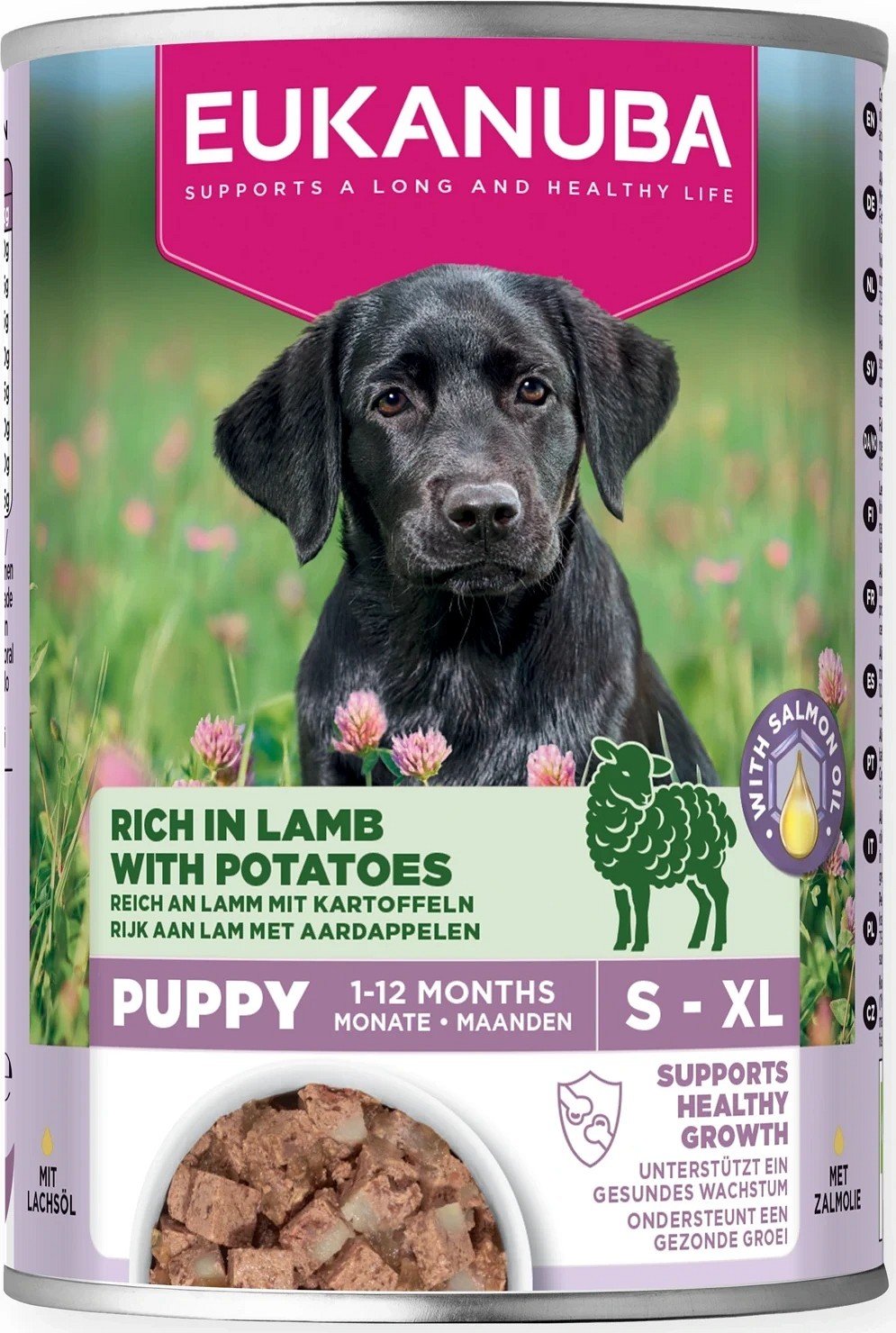 Eukanuba hrană umedă puppy cu miel pentru câini