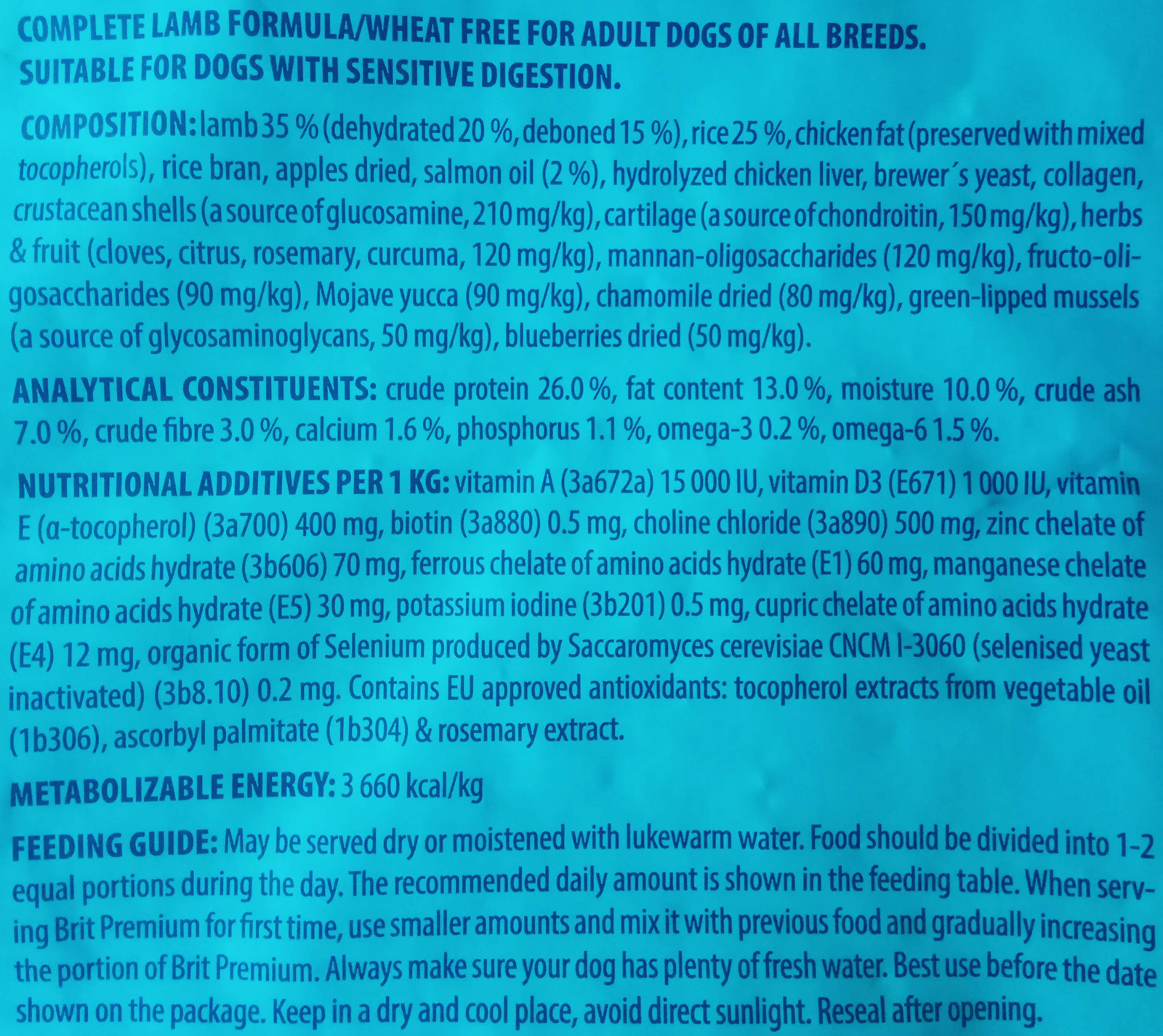Brit Premium Sensitive Lamb & Rice - zoom