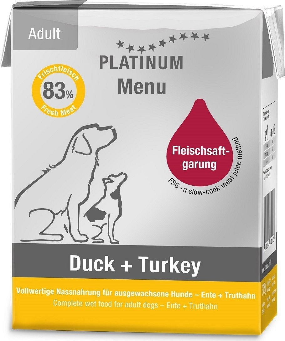 Platinum Menu hrană umedă cu rață și curcan - zoom