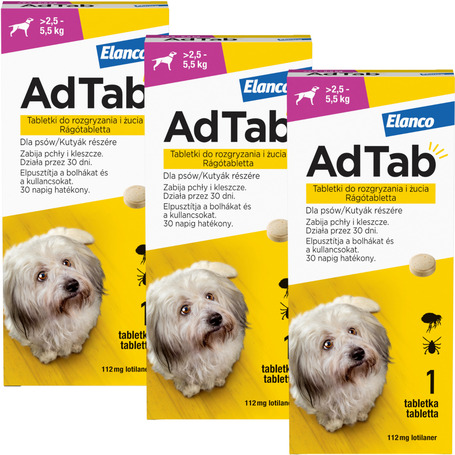 AdTab kullancs és bolha elleni rágótabletta kutyáknak